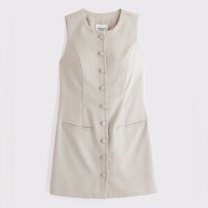 The A&F Mara High-Neck Vest Mini Dress ASH S PETITE